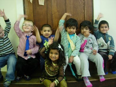 Happy children at Early Learners' Nursery School, Leicester